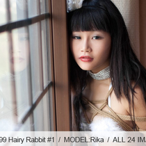 No.00399 Hairy Rabbit #1 和風ホテルの部屋で白いバニーガールが緊縛を初体験しました、最初は乳房縛り。