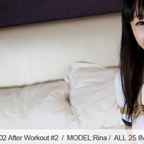 No.00402 After Workout #2 [26Pics] 天然黒髪少女Rinaは体操服を着てにヌードベージュのパンストカバコ、食い込む股縄M字開脚の